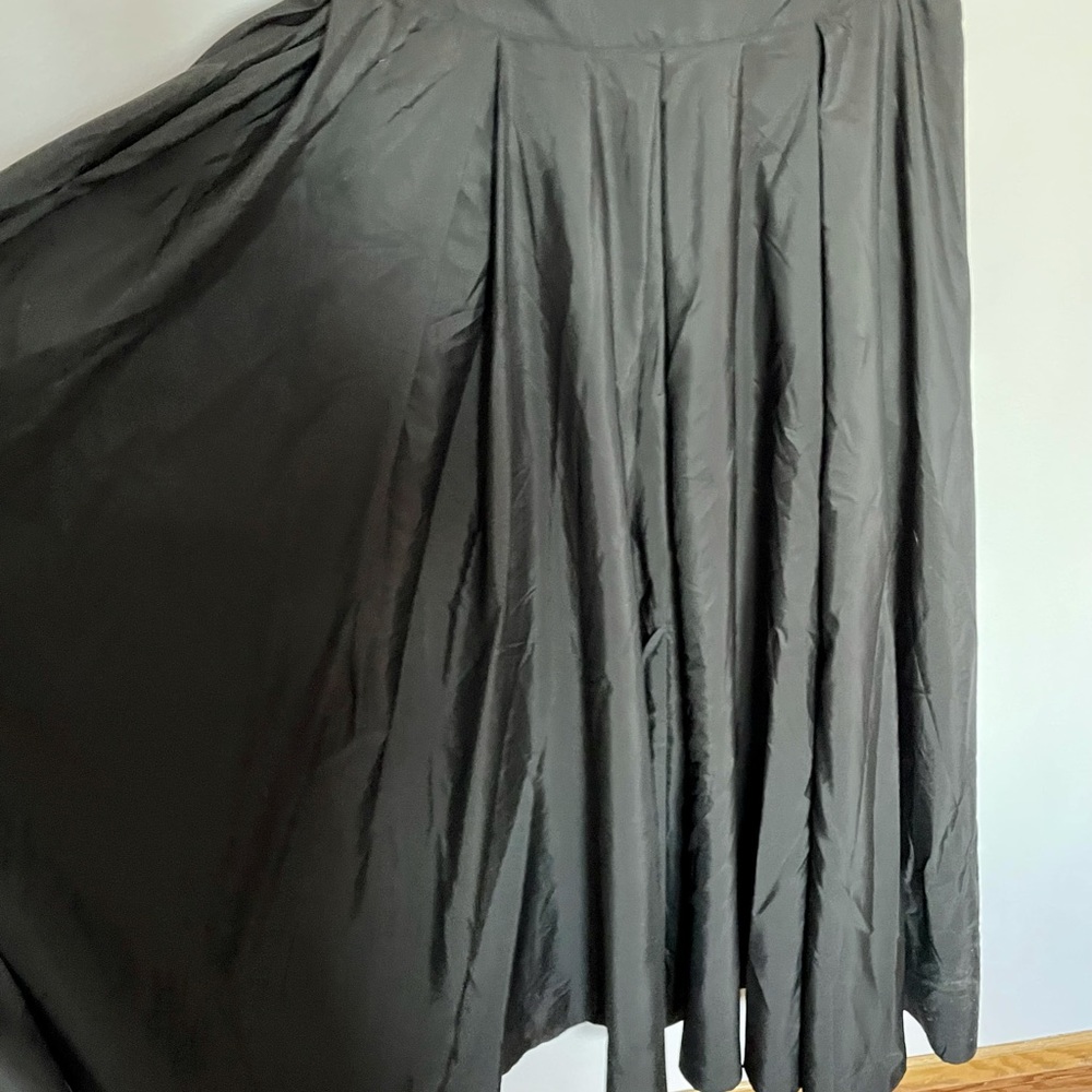 Flowing floor length skirt